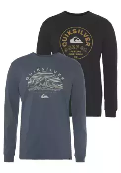 Футболка Quiksilver "TIMELESHORT SLEEVE DUNESCAPE PACK LS TEE YM", синий