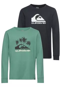 Футболка QUIKSILVER, зеленый/темно-зеленый