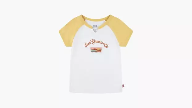 Футболка радужная Levis для больших девочек S-XL Levi's, цвет Gardenia - White