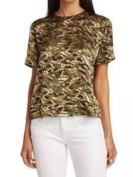 Футболка Rag &amp; Bone Gia Burnout, зеленый