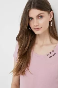 Футболка Ragy Pepe Jeans, розовый