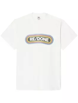 Футболка Rainbow с логотипом RE/DONE, белый