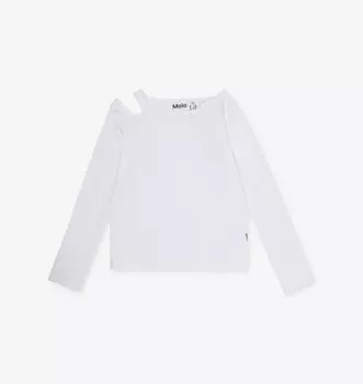 Футболка Ramona из эластичного хлопка с вырезом 3-14 лет Molo, белый