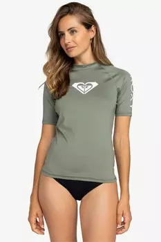 Футболка Rash с короткими рукавами и принтом в виде всего сердца Roxy, зеленый