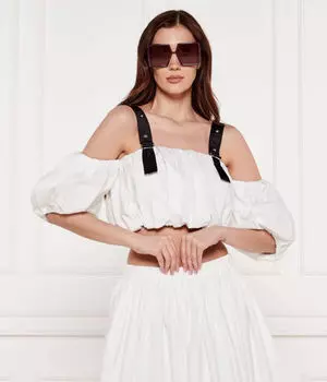 Футболка Рауль Cropped fit Pinko, белый