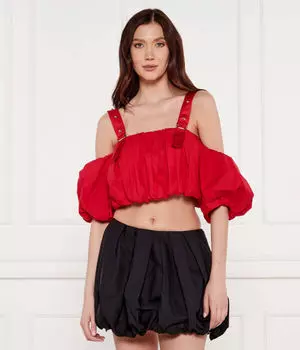 Футболка Рауль Cropped fit Pinko, красный
