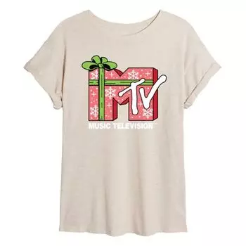 Футболка размера «больше» от Juniors MTV Present Licensed Character, бежевый