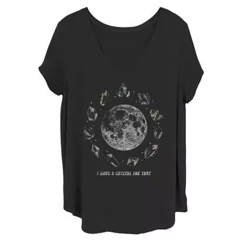 Футболка размера плюс для юниоров I Have A Crystal For This Moon с рисунком Луны Licensed Character