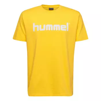 Футболка размера S/S Hmlgo Kids, хлопковая футболка с логотипом, размер S/S, унисекс, дети HUMMEL, цвет blau