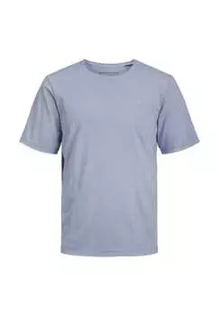 Футболка размытая рубашка с коротким рукавом Jack & Jones, синий