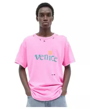 Футболка «Разрушенная Венеция» Erl, розовый