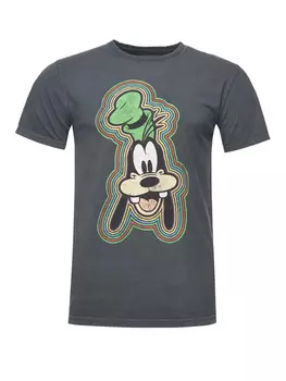 Футболка Re:Covered T-Shirt Disney Goofy Outline, цвет Charcoal