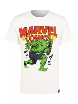 Футболка Re:Covered T-Shirt Marvel Comics Hulk Japan Washed, белый