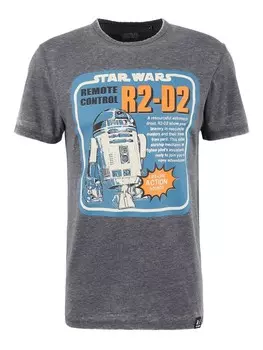 Футболка Re:Covered T-Shirt Star Wars R2D2 Remote Control, темно-серый