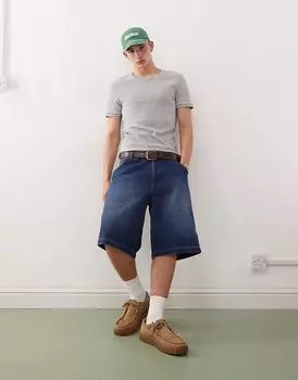 Футболка Reclaimed Vintage унисекс, облегающая, серого меланжевого цвета