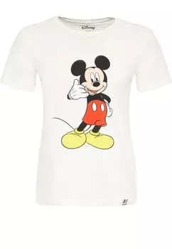 Футболка Recovered Shirt Mickey Mouse Phone, экрю