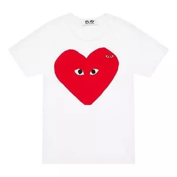 Футболка red emblem small eyes t-shirt 'white' Comme Des Garcons Play, белый