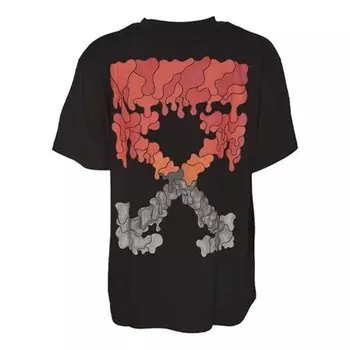 Футболка red marker over tee 'black' Off-White, черный