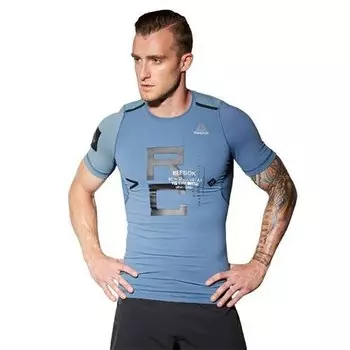 Футболка Reebok Combat Rash Guard T-shirt, синий