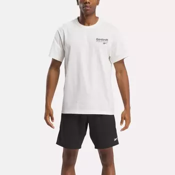 Футболка Reebok Identity Brand Proud с короткими рукавами и графикой, цвет Chalk