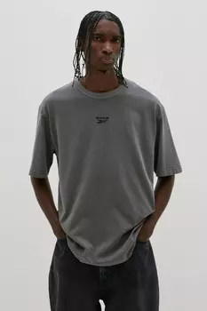 Футболка Reebok с надписью «washed» Reebok, черный