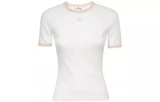 Футболка Reedition Contrast Cotton COURREGES, белый