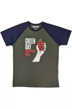 Футболка реглан American Idiot Green Day, зеленый