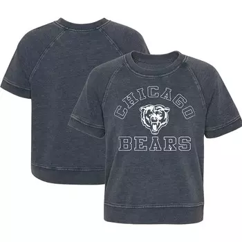 Футболка реглан для девочек-юниоров Heather Charcoal Chicago Bears Cheer Squad Outerstuff, цвет Brs Charco
