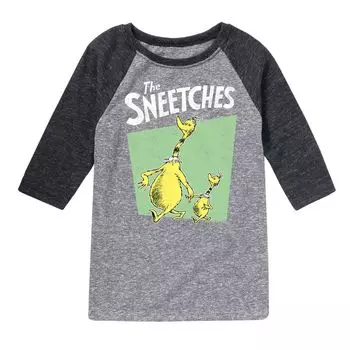 Футболка реглан Dr. Seuss The Sneetches для мальчиков 8–20 лет Licensed Character, серый
