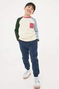 Футболка реглан Fatface из вафельного джерси Fat Face, бежевый