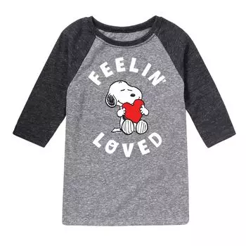 Футболка реглан Peanuts Feelin Loved для мальчиков 8–20 лет Licensed Character