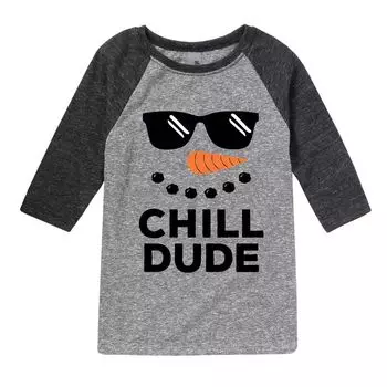 Футболка реглан с рисунком Chill Dude Snowman для мальчиков 8–20 лет Licensed Character