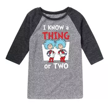 Футболка реглан с рисунком Dr. Seuss Know Thing Or Two для мальчиков 8–20 лет Licensed Character