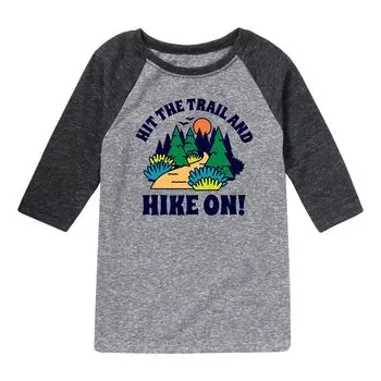 Футболка реглан с рисунком "Hit The Trail Hike On" для мальчиков 8–20 лет Licensed Character