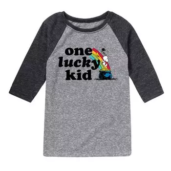 Футболка реглан с рисунком «One Lucky Kid» для мальчиков 8–20 лет Licensed Character