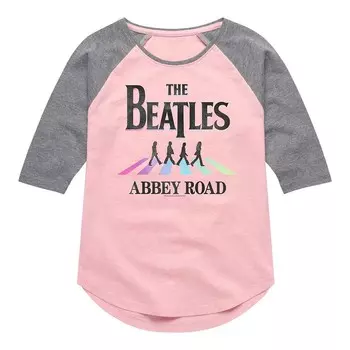 Футболка реглан The Beatles Abbey Road для девочек 7–16 лет Licensed Character, розовый