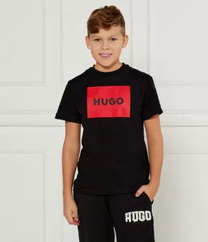 Футболка Regular Fit Hugo Kids, черный