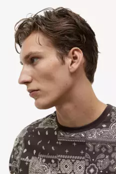 Футболка regular fit и пижама с коротким низом H&M, коричневый