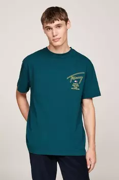 Футболка Regular fit natural sign city twist Tommy Jeans, синий