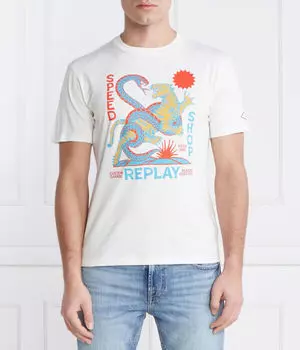 Футболка Regular Fit Replay, белый