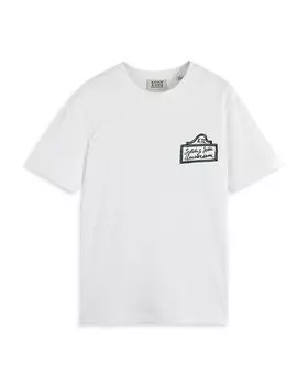 Футболка Regular Fit с графическим логотипом Scotch & Soda, белый