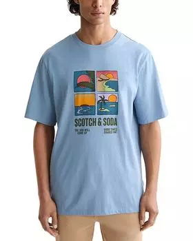 Футболка Regular Fit с графическим логотипом Scotch & Soda, синий