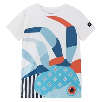 Футболка Reima Vauhdikas, цвет Off White Blue Crab