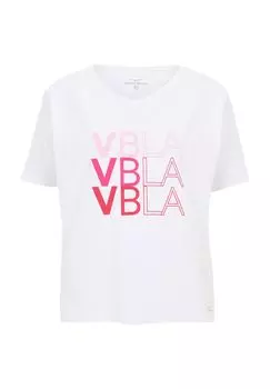Футболка Рейган, V-образный вырез, женская VENICE BEACH, белый