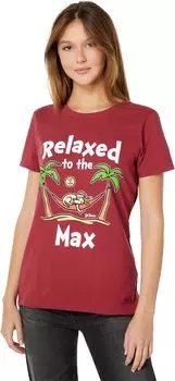 Футболка Relaxed To The Max с короткими рукавами Crusher Life is Good, цвет Cranberry Red