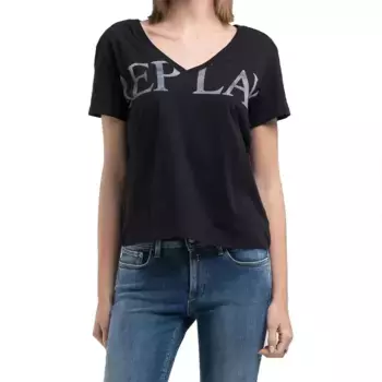 Футболка Replay W3084F.000.20994 short sleeve v neck, черный
