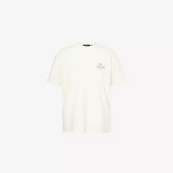 Футболка Represent с винтажным ручным принтом, белый