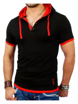 Футболка RESLAD T-Shirt basic San Diego, цвет schwarz-rot