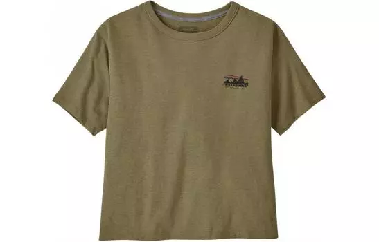 Футболка Responsibili Tee с заниженной линией плеч, женская Patagonia, Warm Blue/TMBL