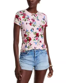 Футболка Ressi Femme с круглым вырезом, розовая L'AGENCE, мультиколор